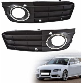 2-Pack Fog Light Cover Grilles Left and Right Side Replacement for 2009-2012 A4 B8 A4L