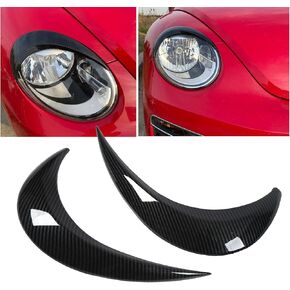 1Pair Carbon Fiber Headlight Eyelid Eye Lid Eyebrow Cover Headlight Eyebrow Left Right Streamlined Design Protective for Beetle 2012-2018