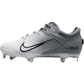 Nike Hyperdiamond 4 Elite Low Metal Softball Cleats SZ 7.5 Gray | Black