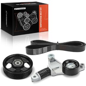A-Premium Engine Serpentine Belt Drive Kit Compatible with Toyota & Scion Cars - RAV4 2006-2008, Corolla 2009-2012, Matrix 2009-2013, xB 2012-2015 - 2.4L