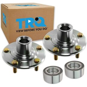 TRQ Wheel Bearing & Hub Front LH Driver RH Pass PAIR for 03-07 Accord 2.4L AT Auto