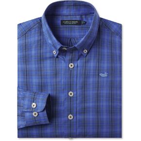 قميص فستان Winston Windowpane للشباب من Southern Marsh، قميص فستان منسوج بأكمام طويلة