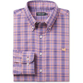 Southern Marsh Youth's Winston Windowpane Dress Shirt, Long Sleeve Woven Dress Shirt