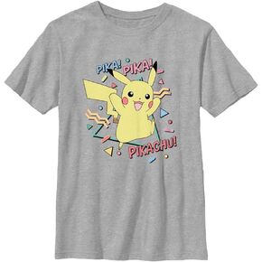Pokemon Kids Pika Pikachu Boys Short Sleeve Tee Shirt