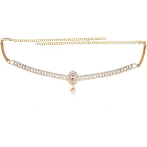 Efulgenz Indian Kamarbandh Waist Chain Waist Belt Belly Chain Bridal Kamarbandh Bollywood Crystal Faux Pearl Dangle Tassel Body Jewelry for Women