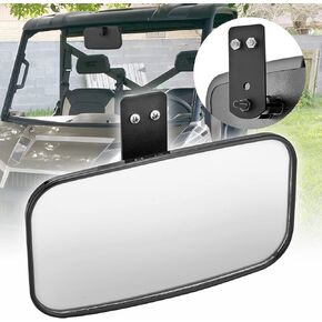 WSays Ranger Rear View Mirror, UTV Center Rearview Mirror Compatible with Polaris Ranger 500 570 900 1000 XP 2017-2024 Pro-Fit Cage with Factory Present Drop Down Mounting Tab