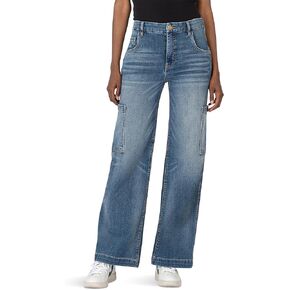 KUT from the Kloth Women's Petite Jodi High Rise Fab Ab Wide Leg-Slash Front Carpenter