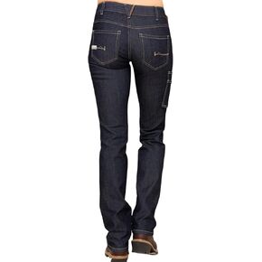 ARIAT Women's Rebar Mid Rise Durastretch Raven Rinse Work Straight Jeanss Blue 28 LNG