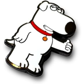 Brian the Dog Pin Cartoon Dog Pin Enamel Anime TV Show Dog Pin, Cute dog pin Funny dog pin Puppy pin Dog lover pin Animal lapel pin Pet lover gift Metal Cartoon Pins for Girls Women and Men