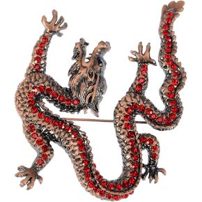 Alilang Mythical Ancient Asian Chinese New Year Zodiac Dragon Novelty Celebration Party Brooch Pin
