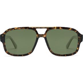 SOJOS Retro Aviator Sunglasses Womens Mens Polarized Vintage Trendy Rectangle Women Sunnies SJ2335