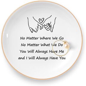 Best Friend Birthday Gifts for Women Ceramic Jewelry Dish, Long Distance Friendship Gifts for Women, Galentines Day Gifts for Friends Bestie Coworkers Classmates