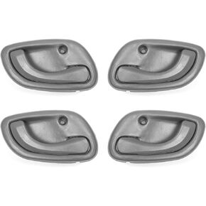 4Pcs Interior Door Handles Left Driver Right Passenger Side for Chevy Tracker 1999 2000 2001 2002 2003 2004, Suzuki Vitara 99-05 Suzuki Grand Vitara 95-02 Suzuki Esteem,Gray