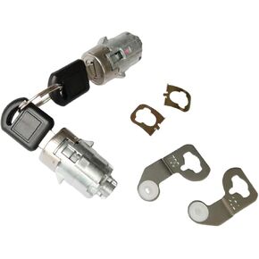 2PCS Front Driver&Passenger Door Lock Cylinder with Keys 15298924 Fit for Cadillac Escalade/Chevrolet Silverado Suburban Tahoe/GMC Sierra Yukon 2001-2006