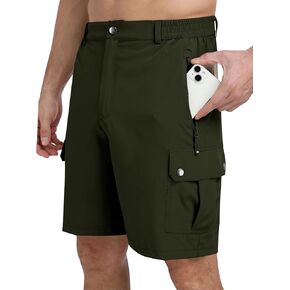 MoFiz Men's Qucik Dry Hiking Cargo Shorts 8"/9" Lightweight Outdoor Golf Casual Shorts