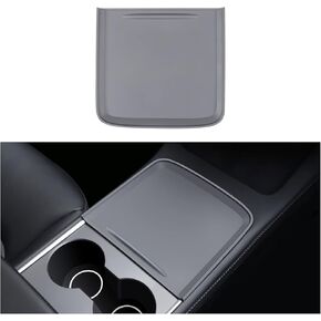 Silicone Center Console Wrap Cover for Tesla Model 3 2021-2023 and Tesla Model Y 2021-2024 (Black)