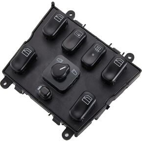 Power Window Switch FITS for Mercedes Benz ML320 1998-2003, ML500 2002-2003, ML55 AMG 2000-2003, ML430 1999-2001 Control Door vidrios Master Switch Replaces 901-573 80933103066,1638206610.