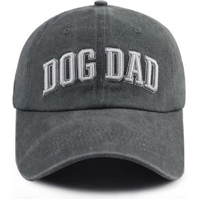 Dog Dad Hats for Men, Funny Cotton 3D Embroidered Dog Lover Baseball Cap