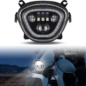 LED Headlight for M109R M90 06-19, Clear Lens LED Head lamp Front Lights Assembly with Halo DRL High Low Beam for Suzuki Boulevard M109R M90 2006-2019 Accessories