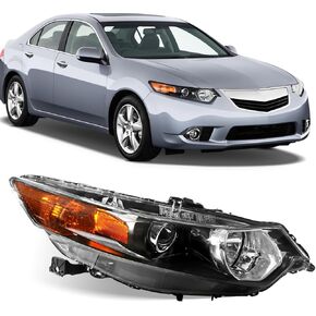 مصباح أمامي طراز HID/Xenon متوافق مع مجموعة المصابيح الأمامية السوداء Acura TSX 2009-2014 البديلة المباشرة AC2503118 (جانب الركاب) in Kuwait