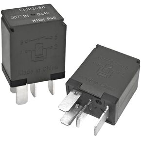 13422668 Multi-Purpose Relay (Pack of 2), 12V 30A 4-Pin Mini ISO Automotive Power Relay - Compact Design, Reliable Performance