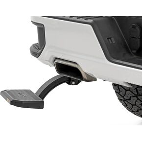 Rough Country Retractable Bed Step for Chevy Silverado & GMC Sierra 1500 (2019-2025) - Manual Pull Tailgate Step, Non-Slip Truck Step