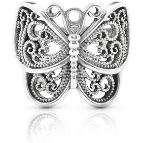 Butterfly 925 Sterling Silver Ring - Ethnic Tribal And Boho Chic Jewelry - Fashionable And Stylish For Women -Us Size 6-9