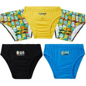 Pokemon Boys Boxers, Comfortable Cotton Boys Underwear Cotton Pack of 5