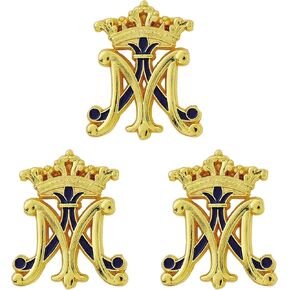 Ave Maria Marian Lapel Pin, Set of 3, Beautifully Crafted Accessory, Religious Gift, 1 Inch