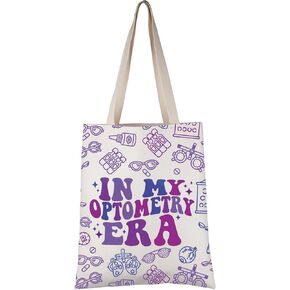 VAMSII Optometrist Gifts for Women In My Optometry Era Tote Bag Ophthalmic Tech Gifts Optometry Graduation Gifts Grocery Bag