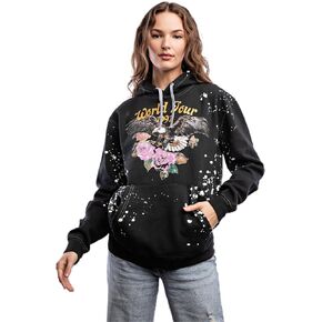 Urban Nation Women's Long Sleeve Pullover Hoodie Sweatshirt Tops, Relaxed Fit, Casual Fall Fashion