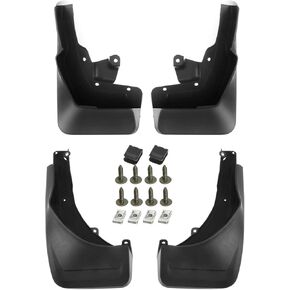 A-Premium Set of 4PCS Mud Flaps Splash Guards Mudguards Mudflaps with Hardware Kits Accessory Compatible with Mercedes-Benz W167 GLE400 GLE450 GLE500 GLE500e, 2019-2022, Front and Rear LH RH