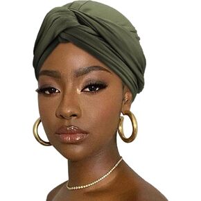 Head Scarf for Women's Hair Ribbed Head Wraps for Black Women Knotted African Turban Cancer Chemo Headwear for Women