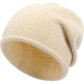 Cashmere Slouchy Knit Beanie Hat for Women Men Winter Soft Warm Ski Wool Knitted Skull Beanies Cap