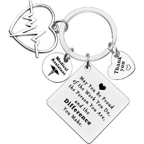 Xiahuyu Medical Assistant Gifts Keychain Medical Assistant Appreciation Gifts MA Graduation Gift Christmas Birthday Leaving Retirement Medical Assistant Week Gift Thank You Gift for Medical Assistant