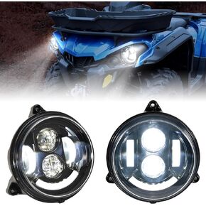 SAUTVS LED Headlights Assembly for Can-Am Outlander 450 500 570, Front Lamp Head Light with DRL High Low Beam for Can Am Outlander 450 500 570 2015-2024 Accessories, Plug and Play, Replace #710003900
