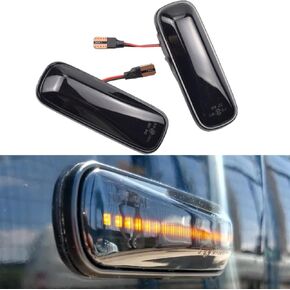 Turn Signal Lamp Led Front Fender Side Marker Light Compatible with Honda Civic CRV Ballade Domani Prelude Partner Orthia (Crystal)