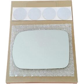 Mirror Glass Replacement + Adhesive Pads for 1999-2004 Honda Odyssey Driver Side (1999 2000 2001 2002 2003 2004 99 00 01 02 03 04)