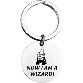 Lywjyb Birdgot What We Do in The Shadows Nandor Gift What We Do in The Shadows Inspired Gift Now I Am A Wizard Keychain (Nandor wizard ky)