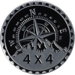 BYOBYO 3D Metal Car Emblems, Round Emblem Decals,4 x 4 Metal Automotive Badge for Car, Truck, Motorcycle