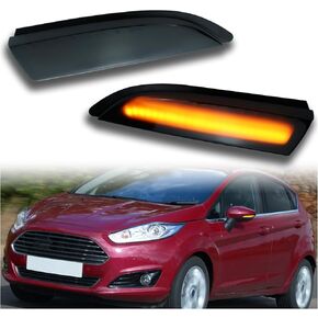 Dynamic Sequential LED Side Marker Rearview Mirror Fit for Ford Fiesta MK7 2008-2017 Turn Signal Blinker Lamp Fit Ford B-Max 2012-2017 Amber Turn Signal Indicator Lamp Assembly