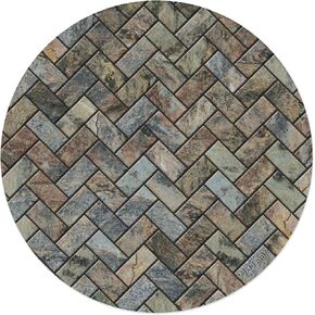 Thirstystone Stone Herringbone Pattern Natural Sandstone Coaster 4 Pack Eco-Friendly, Absorbent, Easily Wipes Clean