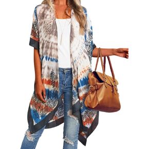 غطاء لباس السباحة SPUNKYsoul Tie Dye Boho Kimono للسيدات in Kuwait