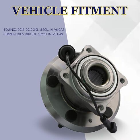 512440 Wheel Bearing and Hub Assembly, Compatible with Equinox 2017-2010 3.0L 182Cu. in. V6 Gas Terrain 2017-2010 3.0L 182Cu. in. V6 Gas in Kuwait