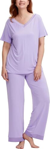 Bamboo Viscose Women's Short Sleeve Pajama Sets in Saudi Arabia