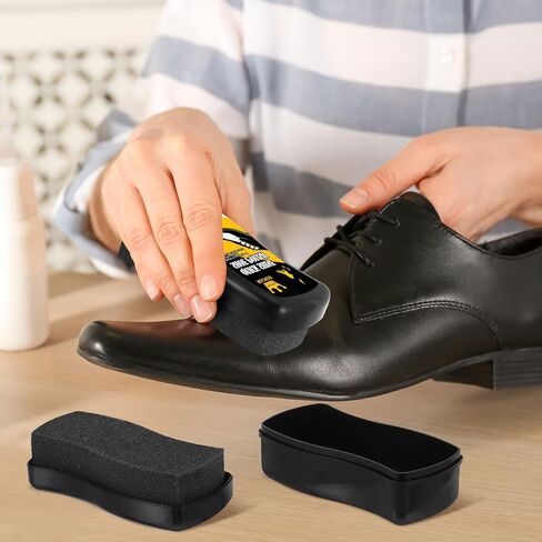 Loopeer 6 Pcs Neutral Shoe Shine Sponge 0.2 oz Instant Shoe Polish Leather Care for Shoes Boot Bags Jacket, Briefcase and More in Kuwait