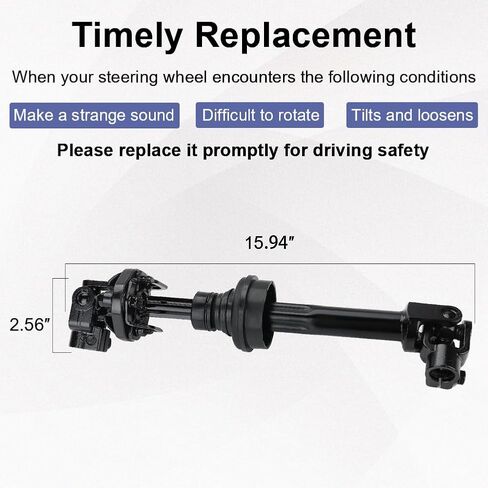 عمود التوجيه السفلي متوافق مع Ford Flex 2009-2010 Ford Taurus 2010-2019 Lincoln MKS 2009-2016 Lincoln MKT 2010-2012 بديل لـ 425-378 8A5Z3B676A 8A5Z3B676B BE9Z3B676A BE9Z3B676B in Saudi Arabia