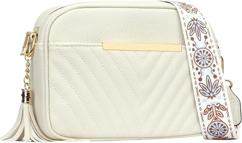 KKXIU Quilted Small Crossbody Bag for Women and Teen Girls Stylish Shoulder Purse with Wide Strap in Kuwait