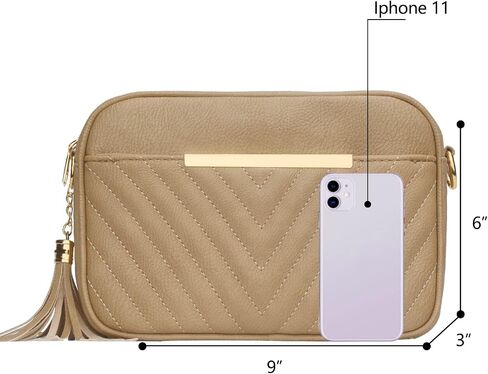 KKXIU Quilted Small Crossbody Bag for Women and Teen Girls Stylish Shoulder Purse with Wide Strap in Kuwait