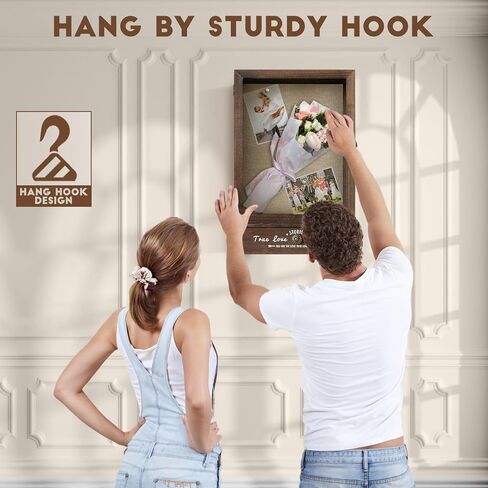 Shadow Box Frame 11X16, Large Shadow Box Display Case with Removable Shelves and Drawers, Brown Memory Boxes for Bridal Shower Gifts, Wedding Gifts for Couples 2024 in Kuwait